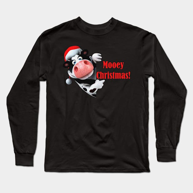 Mooey Christmas Long Sleeve T-Shirt by Search&Destroy